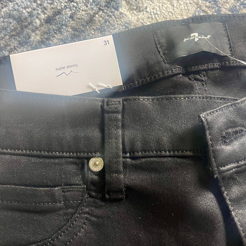NWT 7 for All Mankind Black Skinny Jeans